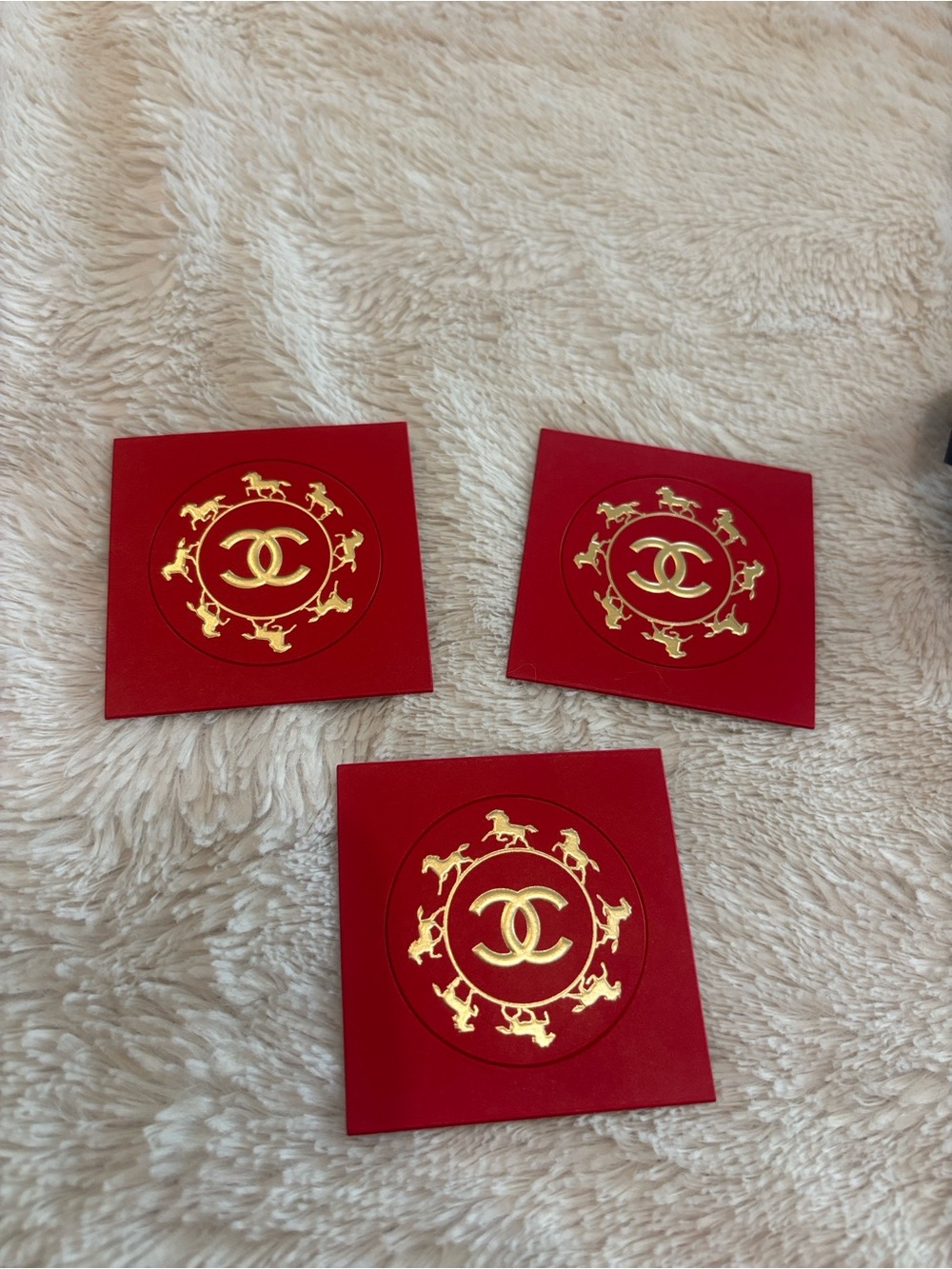 Chanel Red and Gold Stickers